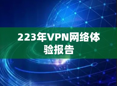 223年VPN网络体验报告