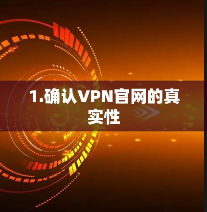 1.确认VPN官网的真实性
