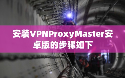 安装VPNProxyMaster安卓版的步骤如下