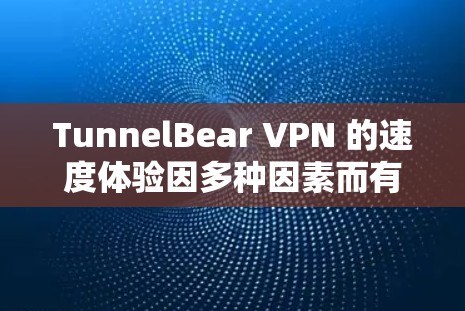 TunnelBear VPN 的速度体验因多种因素而有所不同，以下是对其速度的详细分析