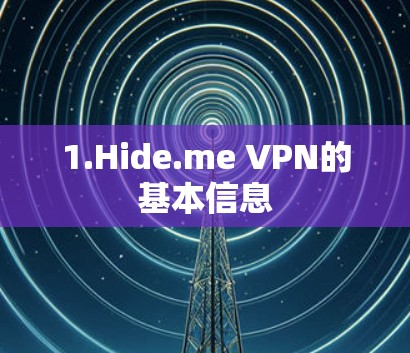 1.Hide.me VPN的基本信息