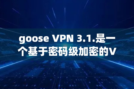goose VPN 3.1.是一个基于密码级加密的VPN工具，旨在提供高度的安全性数据传输。以下是其主要特点和新功能