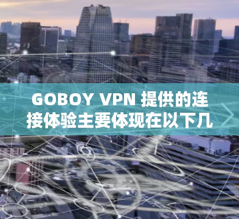GOBOY VPN 提供的连接体验主要体现在以下几个方面