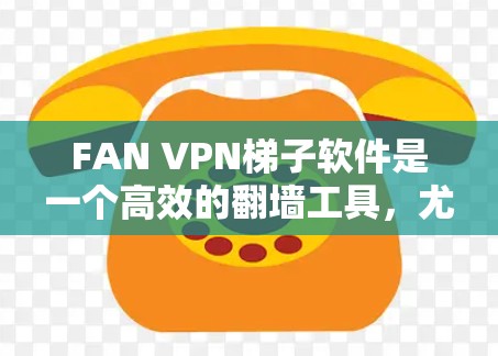FAN VPN梯子软件是一个高效的翻墙工具，尤其适合对FAN VPN软件有一定了解的用户使用。以下是对该工具的详细评测