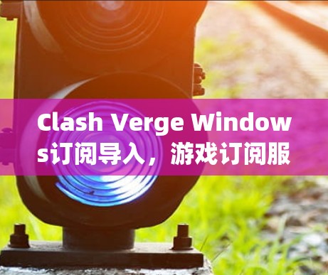 Clash Verge Windows订阅导入，游戏订阅服务的创新解决方案